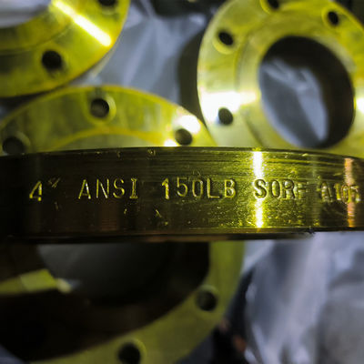 Bride de peinture jaune de cou de soudure de norme ANSI soudant le matériel 304 316