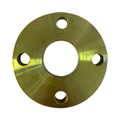 Bride de plat jaune d'acier au carbone de la bride rf FF de tuyau de norme ANSI de peinture