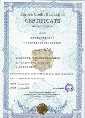 Chine Cangzhou Hangxin Flange Co.,Limited certifications